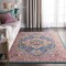 Homeroots 5 x 7 ft. Teal & Pink Medallion Area Rug 385503 - alternate 2